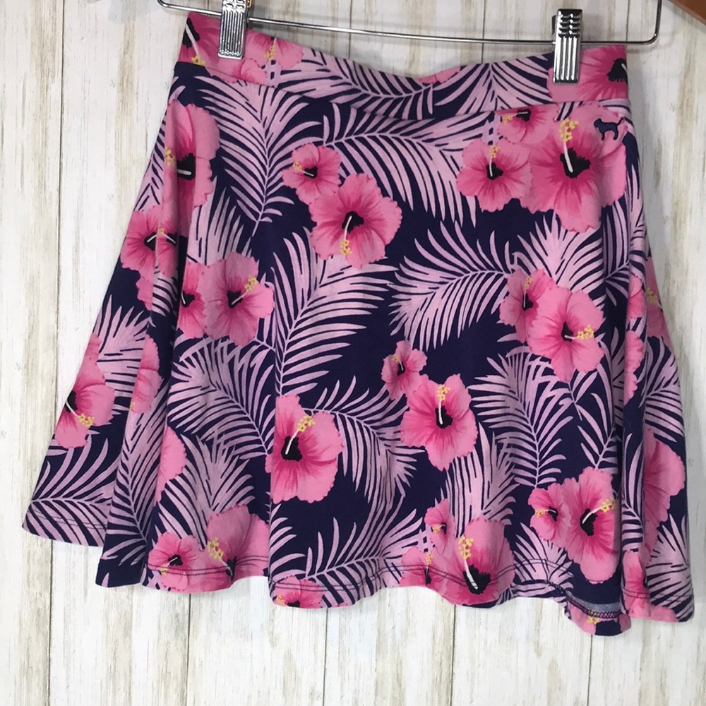 Pink Victoria’s Secret pink and blue floral skirt